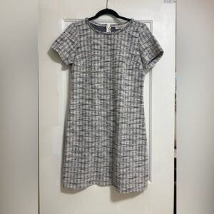 LOFT Black and White Checkered Dress